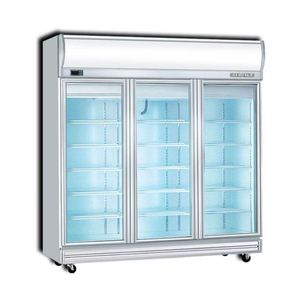BERJAYA 3D/DF-S UPRIGHT DISPLAY FREEZER - THREE GLASS DOORS 1506 Ltr