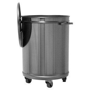 TPM - MOBILE DUST BIN - STAINLESS STEEL - 50 Ltr