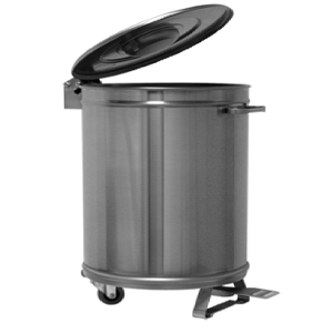TPM - MOBILE DUST BIN - STAINLESS STEEL - 75 Ltr