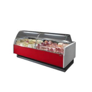 Tecnodom - Curved Meat Display Chiller - Red Color - 200 L - MR09200VVCC_W